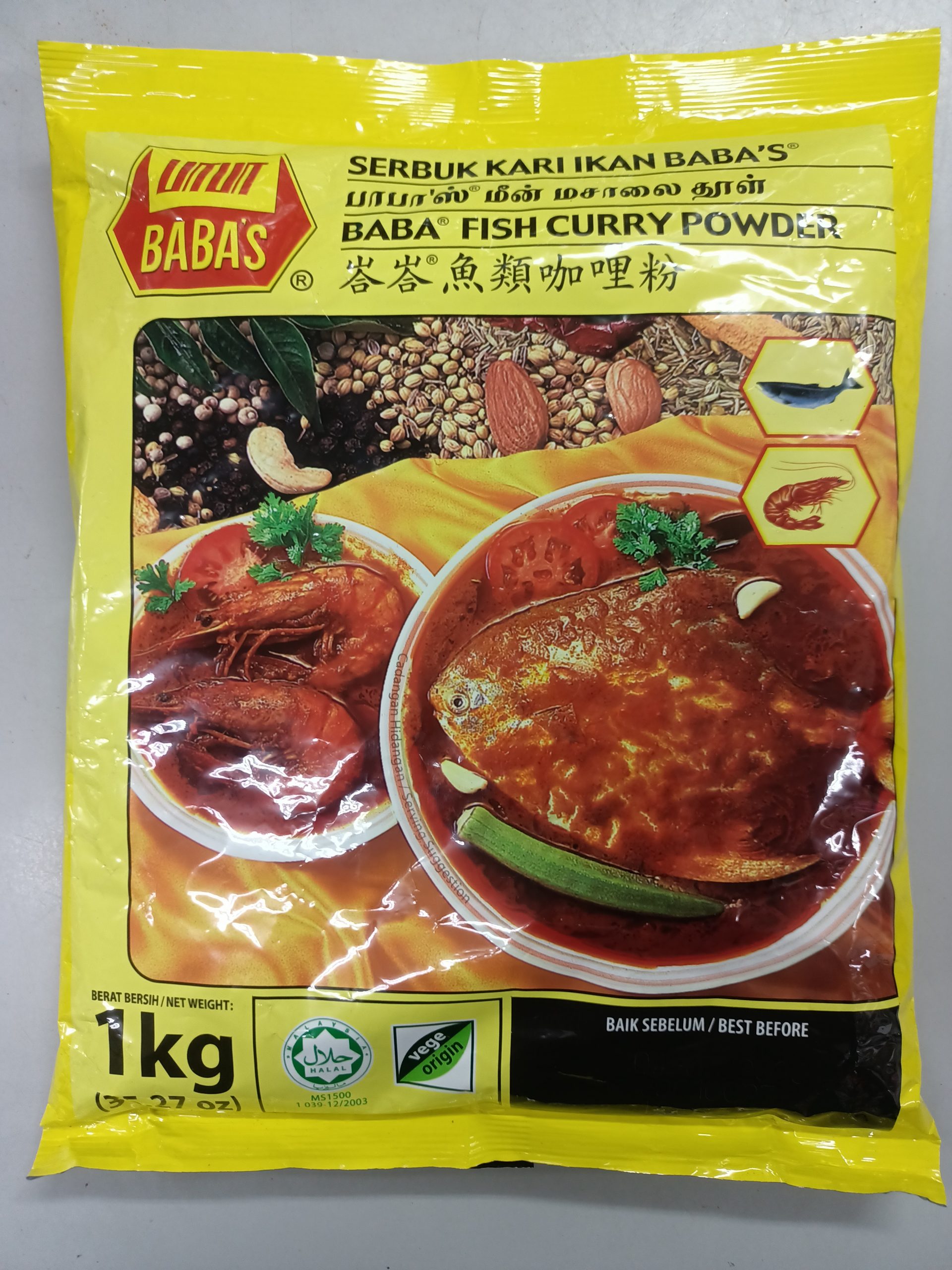 BABA’S SERBUK KARI IKAN 1KG – C&S Frozen Food