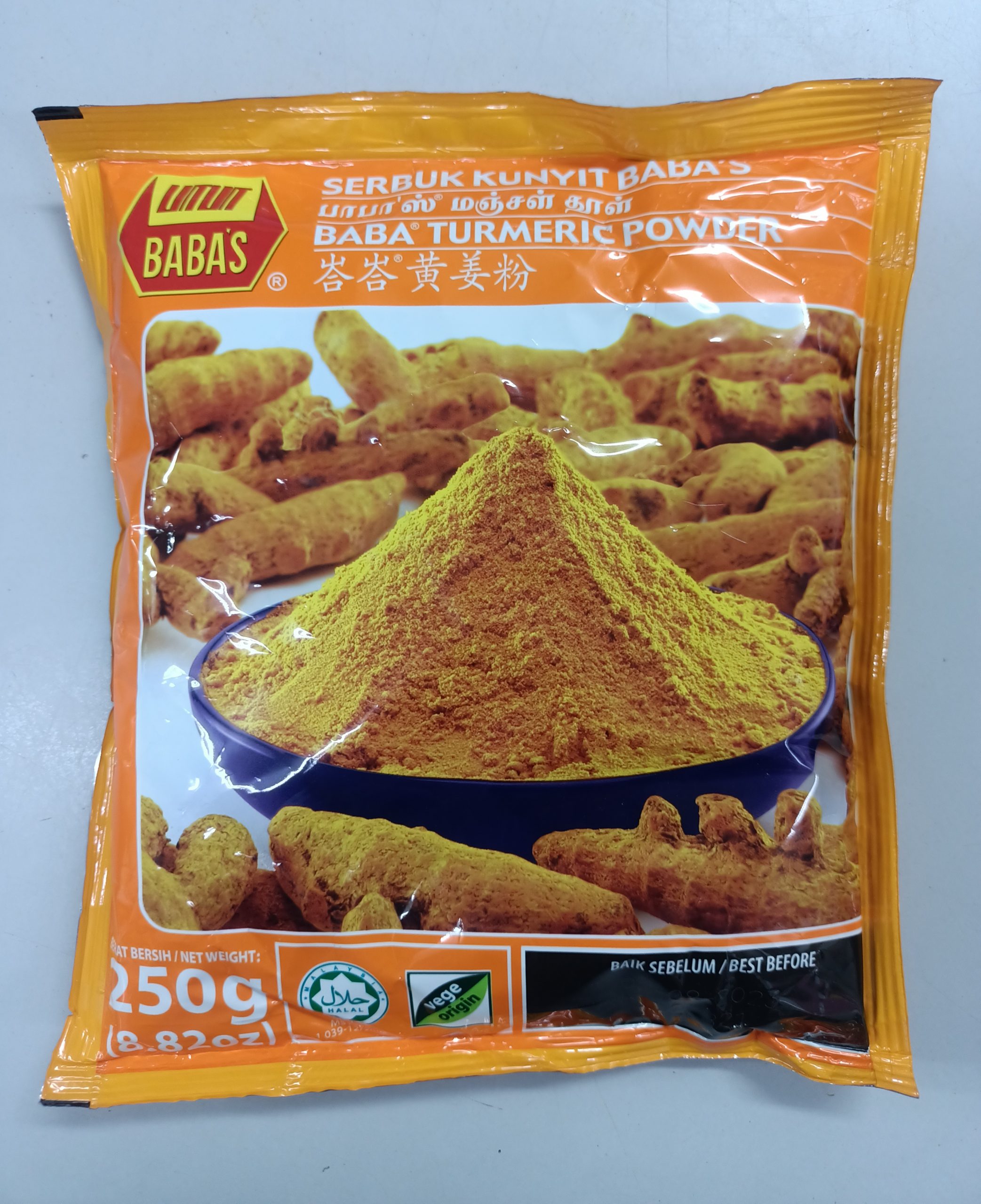 BABA’S SERBUK KUNYIT 1KG – C&S Frozen Food