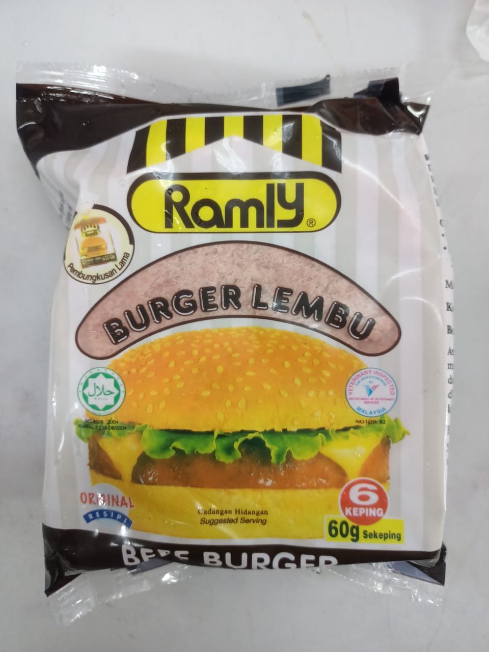 RAMLY BEEF BURGER 60GM – C&S Frozen Food